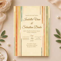 Casamento Moderno com Listras Retro