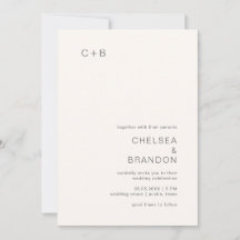 Casamento Moderno com Monograma Neutro