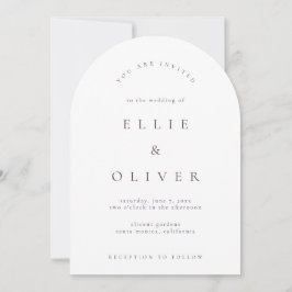 Convites Casamento Moderno da Arca de Boho Roxo Plum