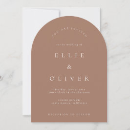 Convites Casamento Moderno da Arca Mocha Mousse Boho