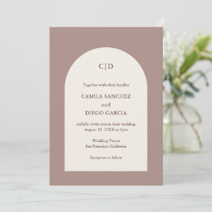 Convites Casamento Moderno da Arch Camila Taupe