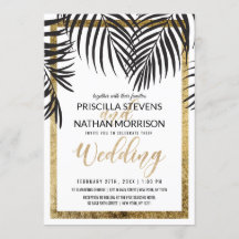 Casamento moderno da beira Dourado preta das