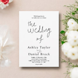 Convites Casamento Moderno Da Caligrafia Branca E Negra