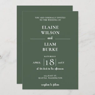 Convites Casamento Moderno da Caligrafia Simples