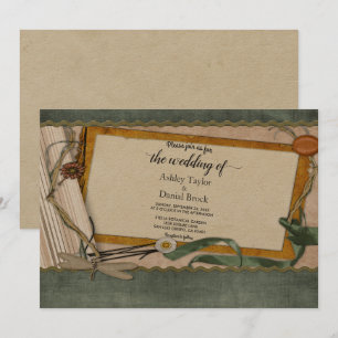 Convites Casamento Moderno Da Elegante Chic Vintage Retro C