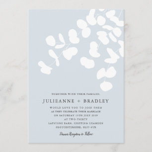 Convites Casamento moderno das hortaliças de prata do