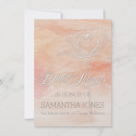 CONVITES CASAMENTO MODERNO DE ÁGUA CORAL