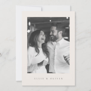 Convites Casamento Moderno de Beige Boho