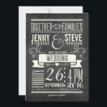 Convites Casamento Moderno de Chalkboard<br><div class="desc">CONVITE MODERNO PARA CASAMENTO DE PAINEL</div>