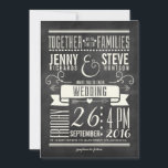 Convites Casamento Moderno de Chalkboard<br><div class="desc">CONVITE MODERNO PARA CASAMENTO DE PAINEL</div>