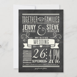 Convites Casamento Moderno de Chalkboard