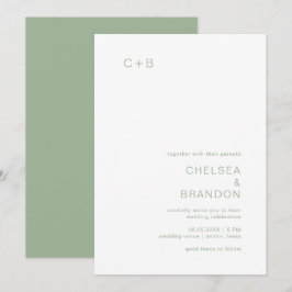 Convites Casamento Moderno de Chelsea Sage
