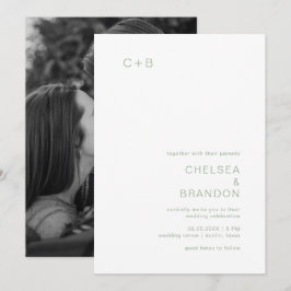 Convites Casamento Moderno de Chelsea Sage