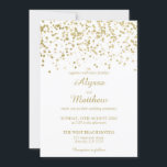 Convites Casamento Moderno de Confetti, Dourado Faux Glitte<br><div class="desc">Casamento Moderno de Confetti,  Dourado Faux Glitter Confetti</div>