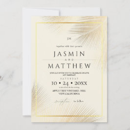 Convites Casamento Moderno de Moldura Costeira de Praia