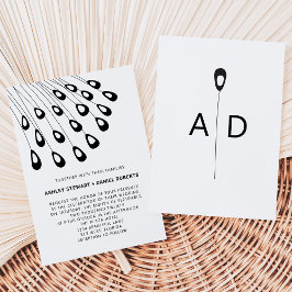 Convites Casamento Moderno de Penas Peacock Estilizadas