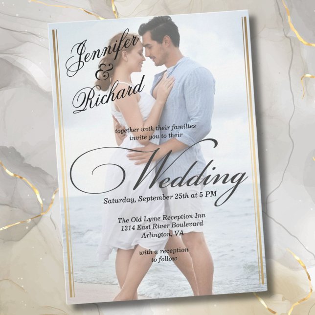 Convites Casamento Moderno de RSVP de Código QR Elegante (Criador carregado)