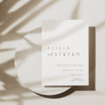 Convites Casamento Moderno de Script Minimalista Elegante<br><div class="desc">Design apresenta uma fonte manuscrita e um design minimalista moderno. Projetado para coordenar com a coleção de convites de casamento "ESSENTIALS". Para alterar os detalhes,  clique em "Personalizar". Veja o link de coleção nesta página para ver todos os itens correspondentes neste belo design ou veja a coleção aqui: https://bit.ly/3iNzQAD</div>