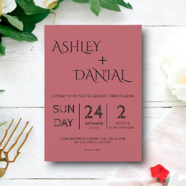 Convites Casamento Moderno de Script Minimalista Simples El