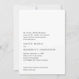 Convites Casamento Moderno do Código QR Preto e Branco Mini