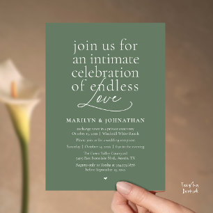 Convites Casamento Moderno e Elegante, Amor Infinito, Recep