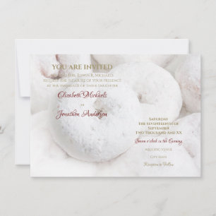 Convites Casamento Moderno e Elegante: Doughnuts Brancas Et