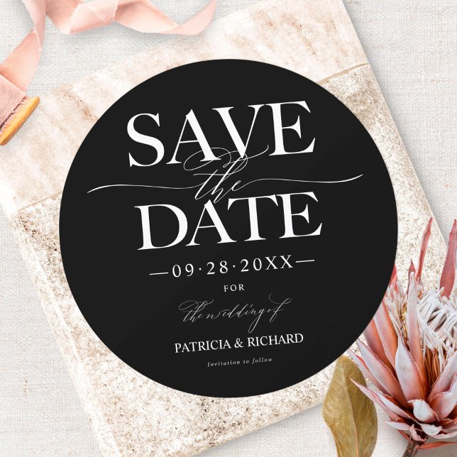 Convites Casamento Moderno e Elegante para Salvar a Data Nã (Criador carregado)