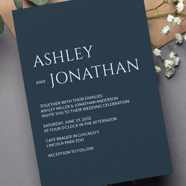 Convites Casamento Moderno e Minimalista (Criador carregado)