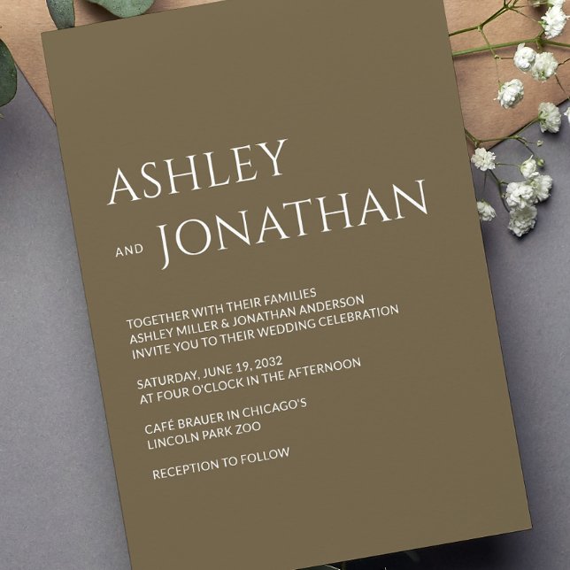 Convites Casamento Moderno e Minimalista (Criador carregado)