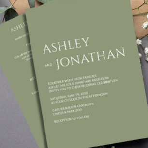 Convites Casamento Moderno e Minimalista All-in-One