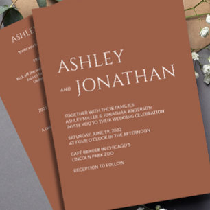 Convites Casamento Moderno e Minimalista All-in-One