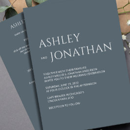 Convites Casamento Moderno e Minimalista All-in-One