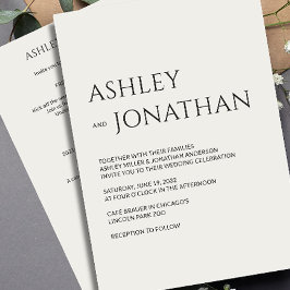 Convites Casamento Moderno e Minimalista All-in-One