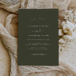 Convites Casamento Moderno e Minimalista de Olive Green<br><div class="desc">Mais Bonito Convites de Casamento na Loja Little Bayleigh!</div>