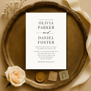 Convites Casamento Moderno e Minimalista Elegante