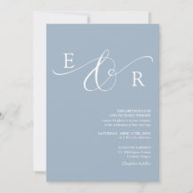 Casamento Moderno Elegante com Monograma em Azul P