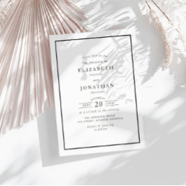 Convites casamento moderno elegante com quadro negro