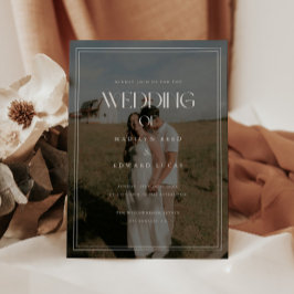 Convites Casamento Moderno Elegante com Tipografia Negrito