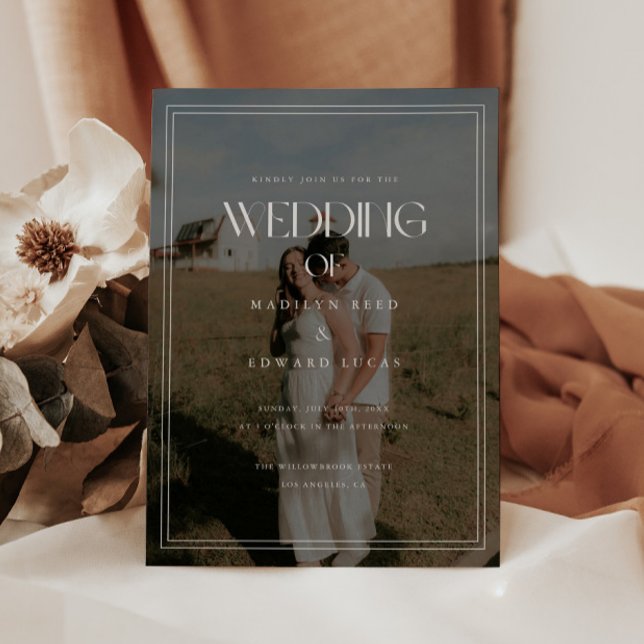 Convites Casamento Moderno Elegante com Tipografia Negrito  (Criador carregado)