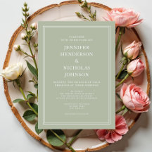 Casamento Moderno Elegante Formal Verde Sage