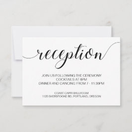 Convites Casamento Moderno Elegante Negro e Branco