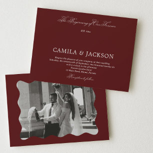 Convites Casamento Moderno em Borgonha