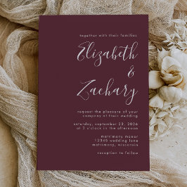 Convites Casamento Moderno em Borgonha