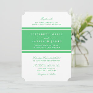Convites Casamento Moderno Emerald Green