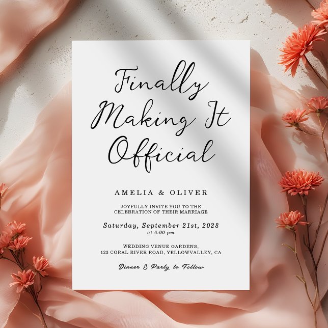 Convites Casamento Moderno Finalmente Oficializado (Criador carregado)