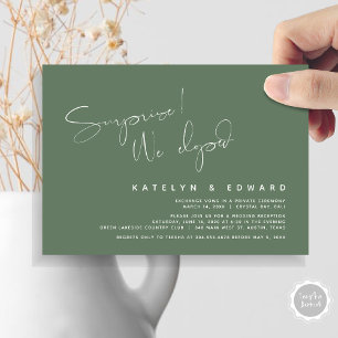 Convites Casamento Moderno Fuga, Surpresa, nós fugimos