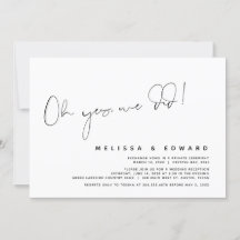 Casamento Moderno Fugaz, Oh sim, fizemos