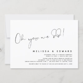 Convites Casamento Moderno Fugaz, Oh sim, fizemos
