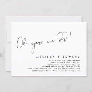 Convites Casamento Moderno Fugaz, Oh sim, fizemos