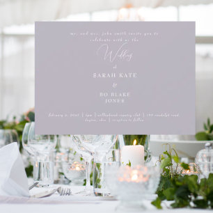Convites Casamento Moderno Lavanda Noiva Pais